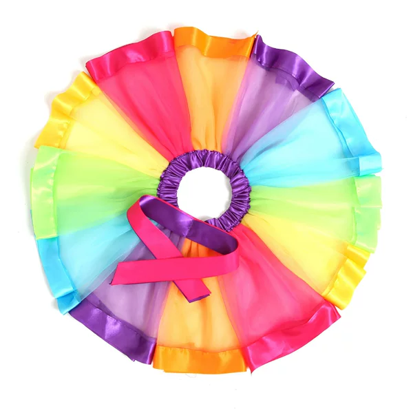 Adult rainbow skirt mesh tutu skirt dance skirt girl's skirt