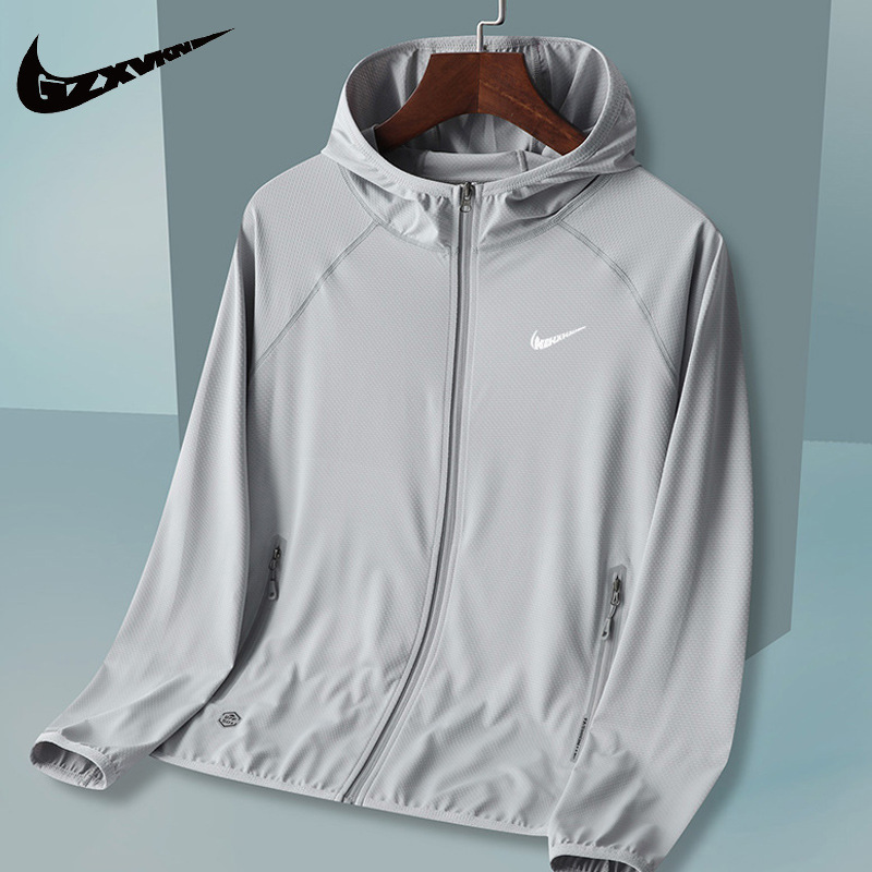 Drop Shipping Brand Clothing Men's Summer Outdoor Anti-uv Breathable Ice Silk Lightweight Fishing Clothing Jacket