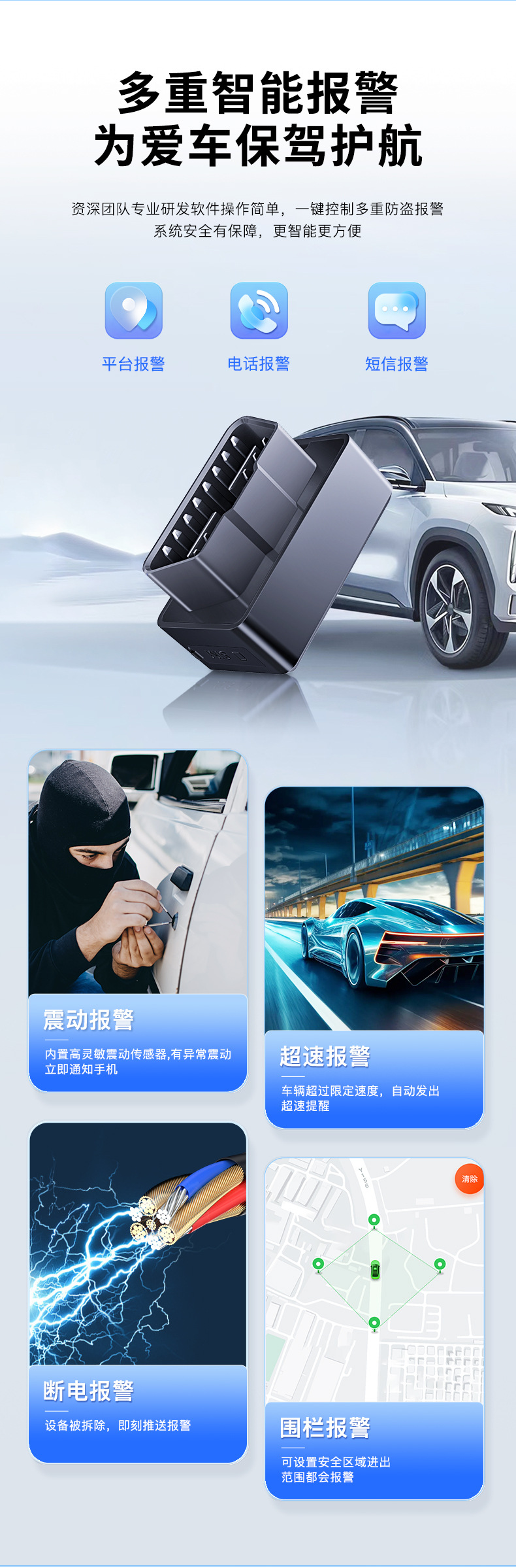 Plug-And-Play Obd Type Beidou+Gps Tracker for Vehicle Tracking, Anti-Theft Management, Car and Taxi Locator