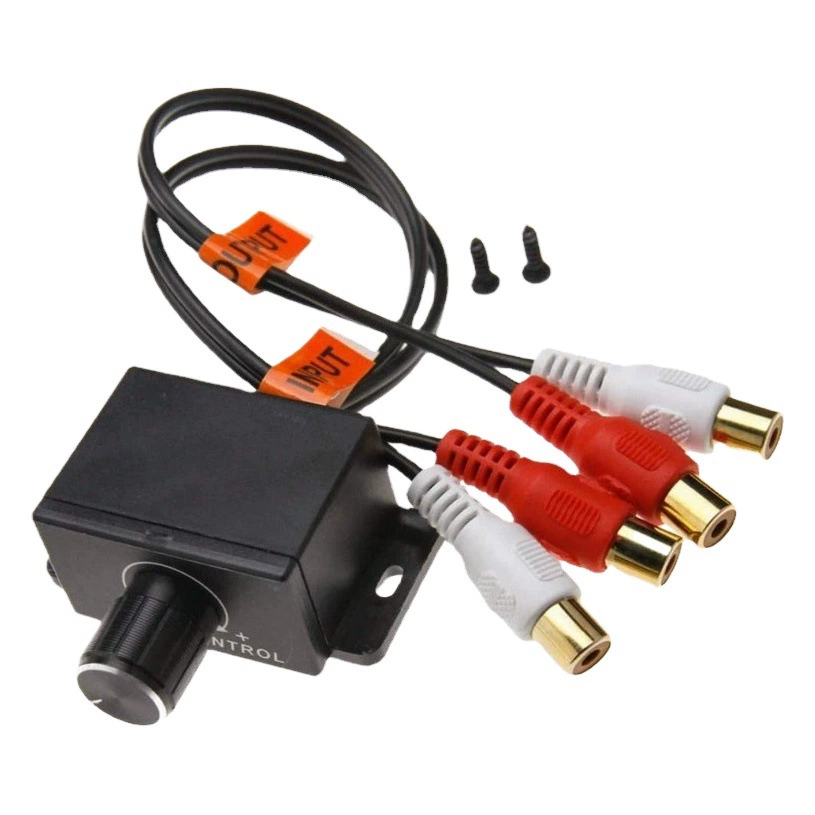 Автомобильный усилитель мощности регулятор громкости/потенциометр RCA женский вход и выход 2RCA мужской и женский автомобильный потенциометр