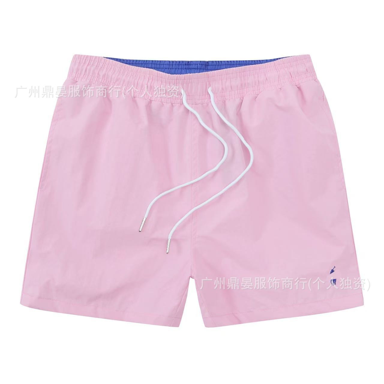 Summer Popular Rl Pony Logo Embroidered Men's Shorts Beach Casual Pants Surfing Sports Quick-Drying Pants Three-Quarter Pants