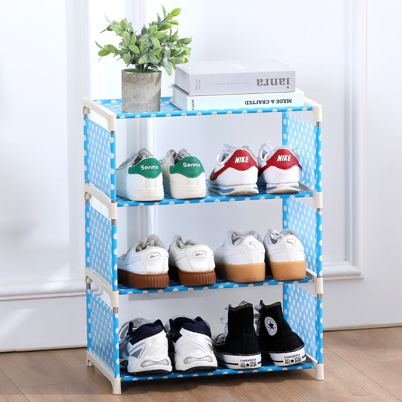 Zapato simple estante de acero inoxidable estante hogar estudiante dormitorio multi-capa de ahorro de espacio zapatos de almacenamiento rack zapato gabinete al por mayor