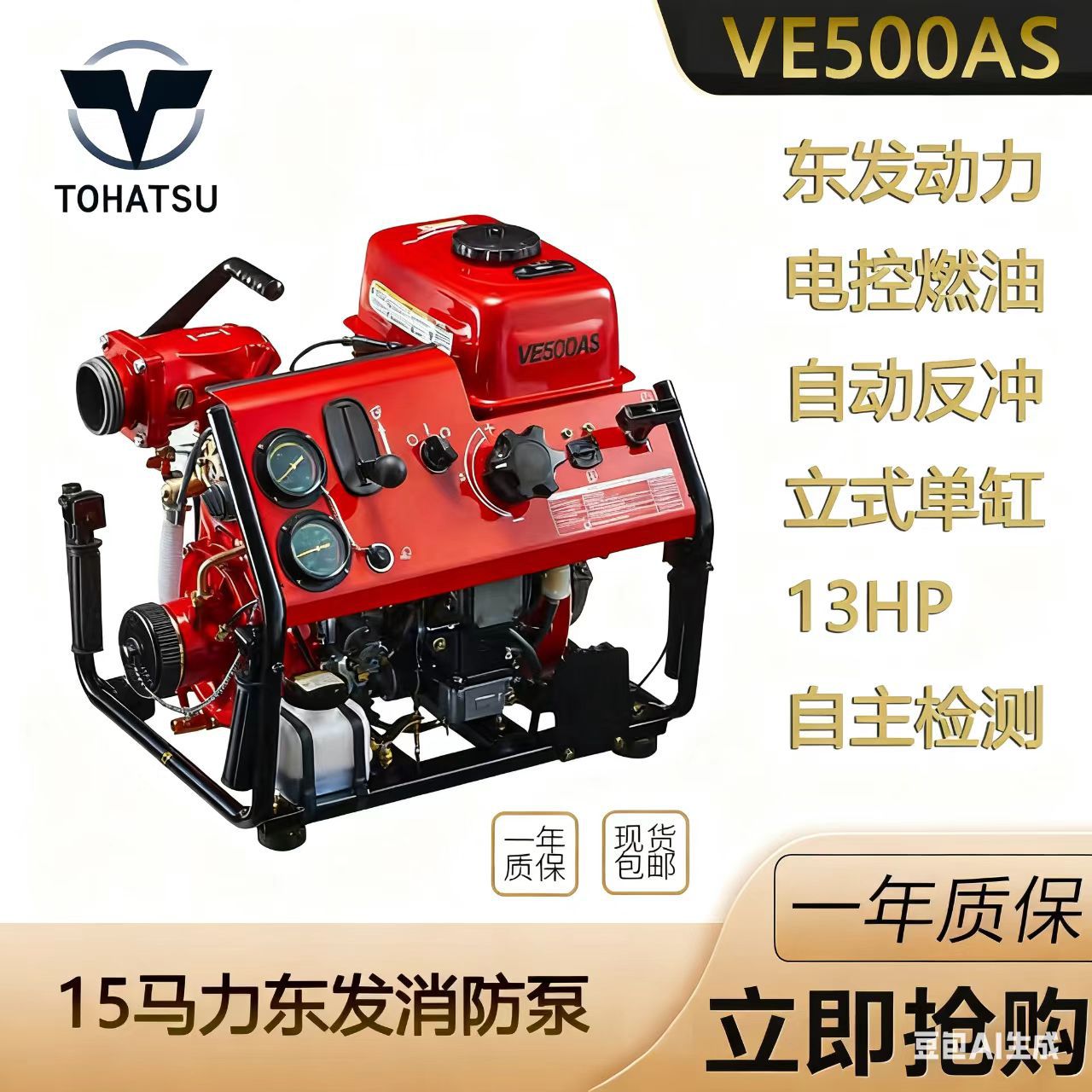 VE500东发消防泵TOHATSU消防泵13马力东发VE500手抬机动消防泵