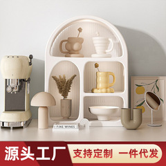 防塵水カップ収納ラック デスクトップ収納キャビネット キッチン コーヒー ティールーム ティーカップホルダー 多機能収納