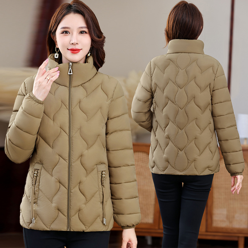 Algodón de mujer chaqueta de algodón 2024 nuevo otoño invierno a prueba de viento cálido ocio versátil chaqueta de algodón corta