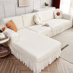 彈力泡泡紗沙發套蓋布純色貴妃位客廳組合沙發套全包防滑四季通用