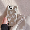 Apple, white iphone13, phone case, Japanese and Korean, mirror effect, 13promax