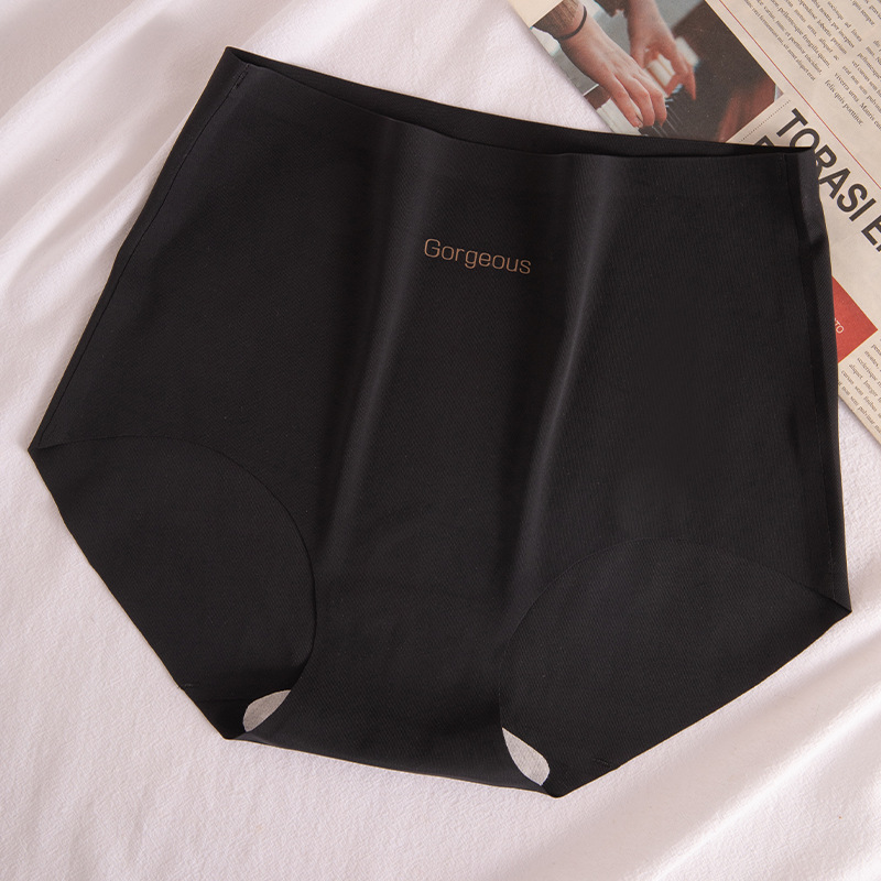 Ejercicio de yoga de cintura alta sin costuras, seda, entrepierna antibacteriana, movimiento de seda de hielo sin costuras, seda de hielo, calzoncillos sin costuras para mujer