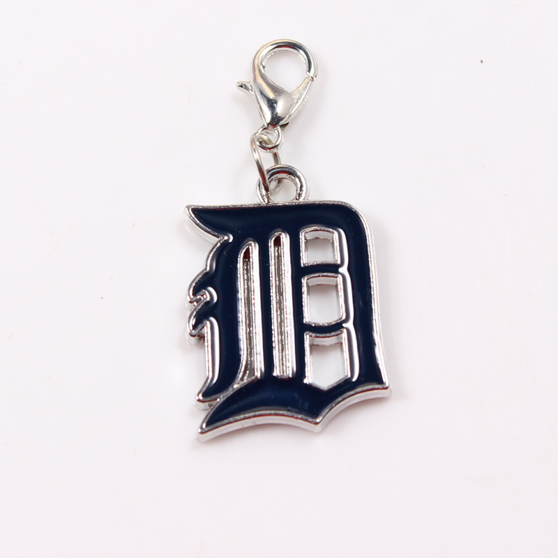 American Professional Baseball Team Logo Pendant Keychain Mlb Fan Simple Lobster Clasp Hanging Bag Manufacturer Wholesale