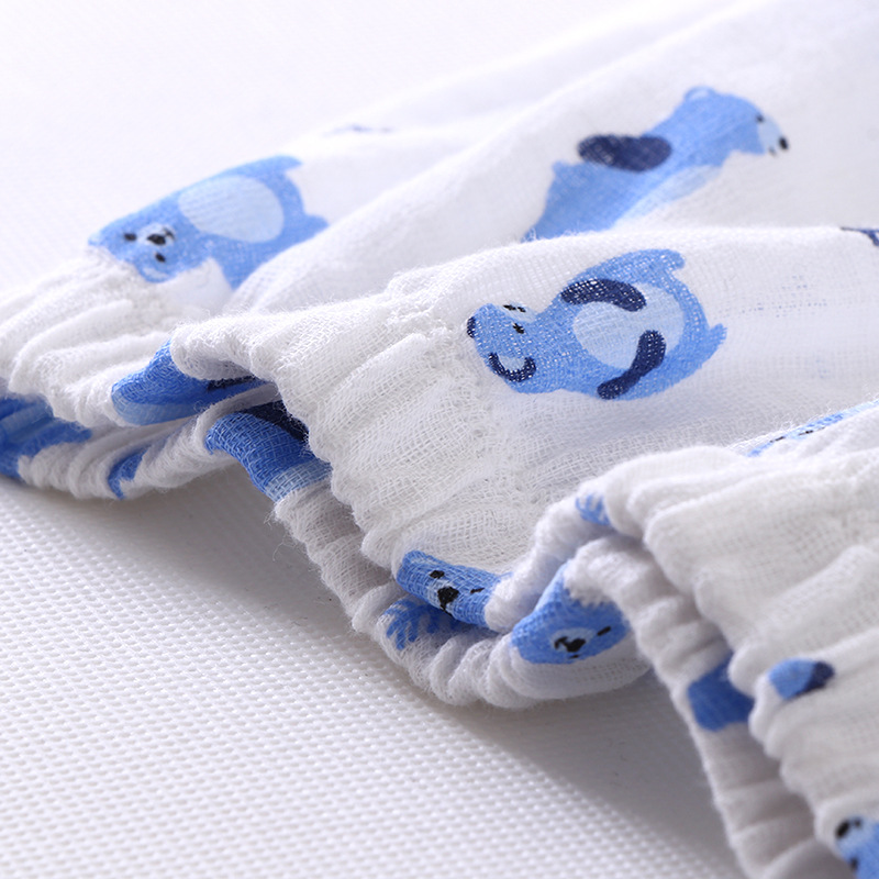 Baby Vest Set Thin Buckle Boys' and Girls' Bottoming Inner Wear Two-piece Vest Shorts Set