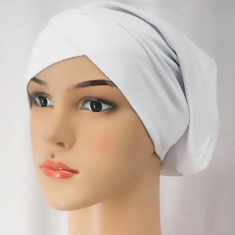 Плоский цялый клок wholesale pit strip sweat cloth forehead cross cap elastic good base cap Muslim ladies Arabic tube cap