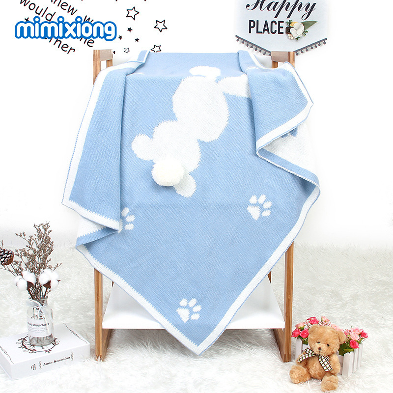 Ins venta caliente otoño e invierno dibujos animados bebé tridimensional conejo manta manta manta bebé manta
