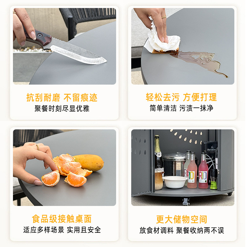 Artesanos al aire libre patio parrilla parrilla multifuncional gran mesa de jardín carbón eléctrico calefacción de doble propósito casa