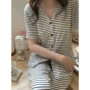 夏季外贸新款条纹家居服