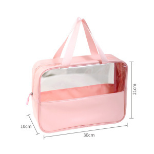 Pink large double handbag (bonus sticker)