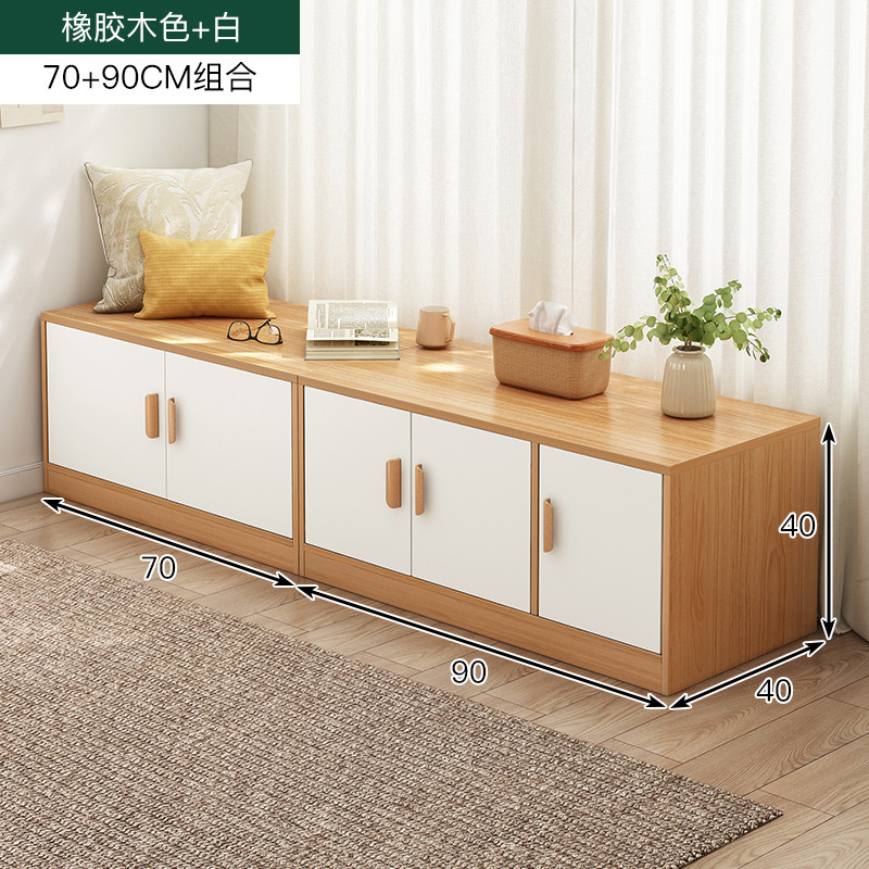 Gabinete de cama de dormitorio gabinete bajo gabinete de ventana libre combinado cabinet de cama cabinet de banda larga armario de almacenamiento armario de hendidura estrecha a prueba de polvo