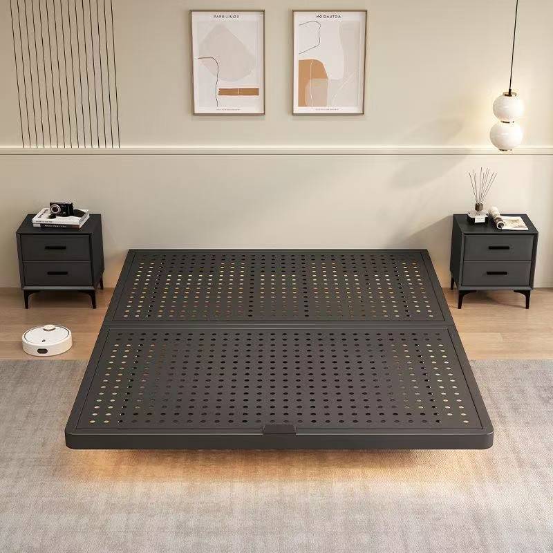 Suspended Bed Wrought Iron Bed Without Bedside Tatami Suspended Carbon Steel Bed Frame Without Backrest Bed Bedroom Home Double Bed