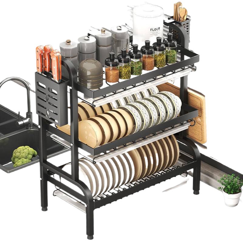 Estante de almacenamiento de platos Estante de drenaje Estante de cocina Estante de almacenamiento multifuncional Estante de almacenamiento de palillos Estante de almacenamiento de platos Estante de cuchillos
