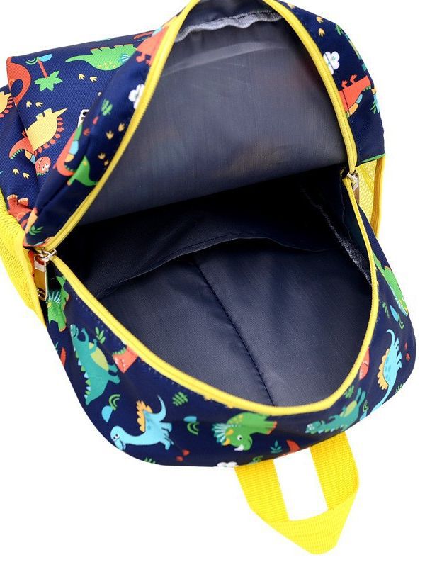 Mochila Escolar de Dinosaurio de Nylon, Transpirable y Resistente al Desgaste, para Educación Escolar