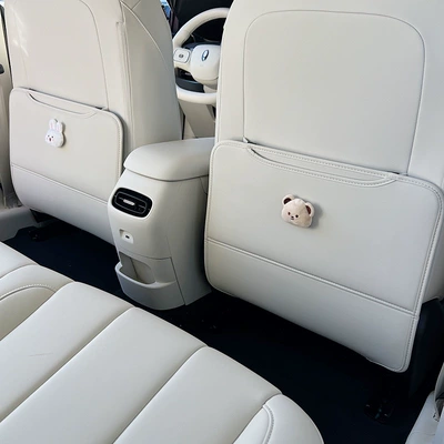 5 car seat back anti-kick pad, Chair back anti-kick pad - couple-bear-rabbit-oula-5-2-piece-set-of-rear-seat-anti-kick-pads-dawn-white