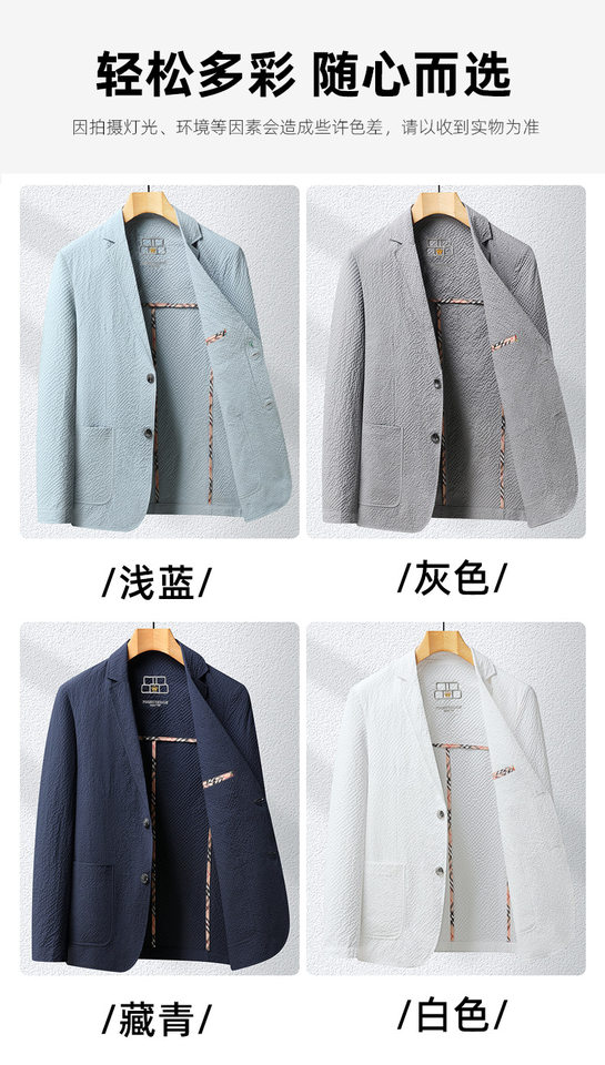 Áo vest nam nhanh khô dáng ôm body, vải gân thun co giãn, chống nhăn, chống nắng, tay dài — Màu trắng, Màu xanh lam nhạt, Màu xám, Xanh lam đậm chi tiết 12