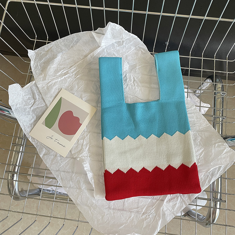 Corea del Sur ins bolsa de punto bolsa de chaleco para niñas bolsa cuadrada pequeña bolsa de Año Nuevo bolsa de punto bolsa de mano bolsa de punto crossbody