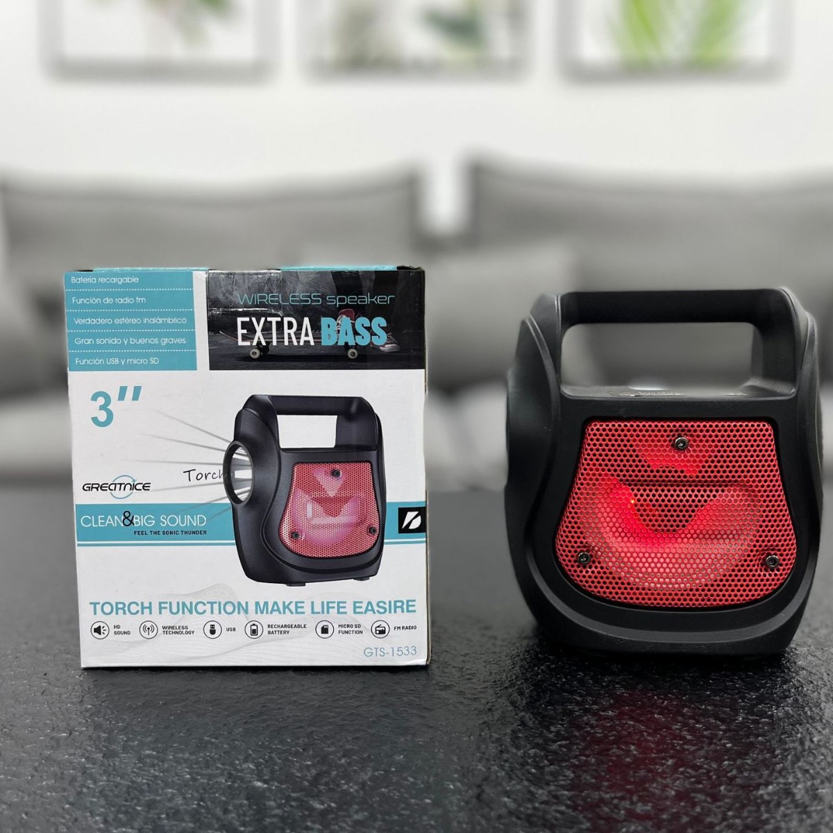 factory direct deliver 2021 new 3-inch gts-1533 outdoor portable bluetooth speaker