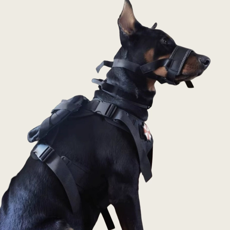 Доберман, средняя и большая собака, тренировка на открытом воздухе, спортивный специальный жилет, сумка для шлейки, регулируемая тяговая веревка, взрывозащищенная