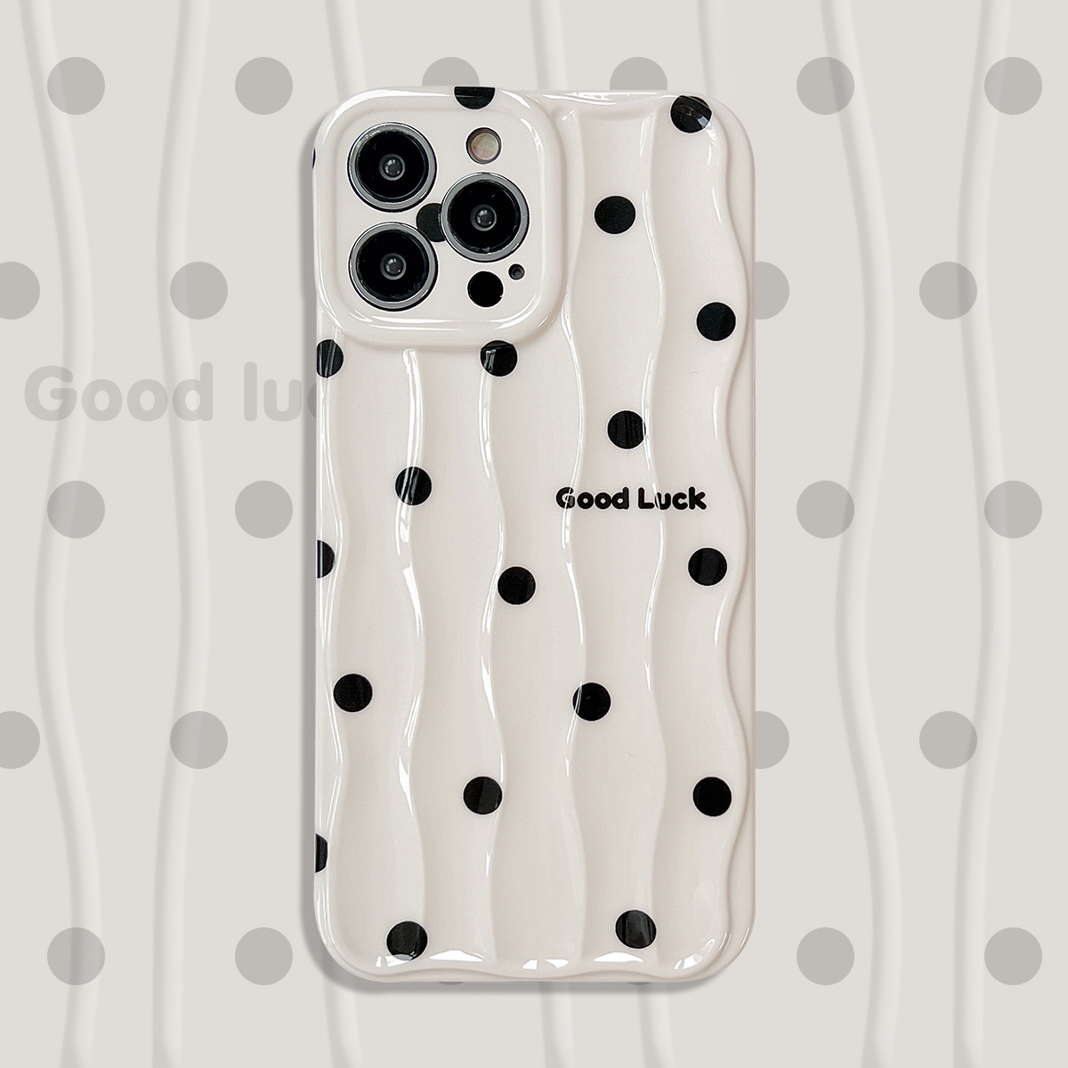 Estilo coreano ins simple Polka Dot para iPhone14ProMax caja del teléfono móvil 12/13 Apple 15Pro hembra 13P suave
