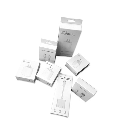 PD charging head packaging Apple PD cable packaging box 20W charging head set color box Type-cPD data cable paper box
