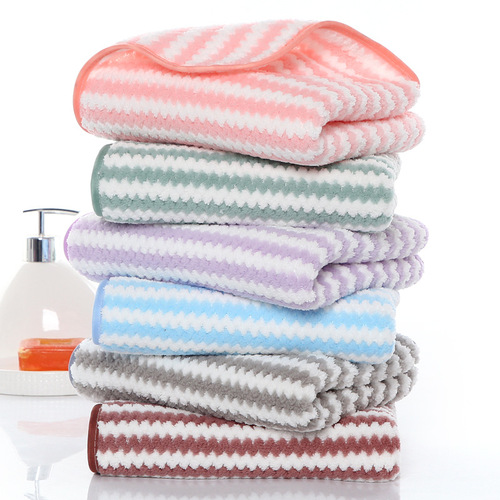 Bath towel pineapple grid two-color warp knitted coral velvet household soft thickened strong absorbent dry hair towel live supply bath towel