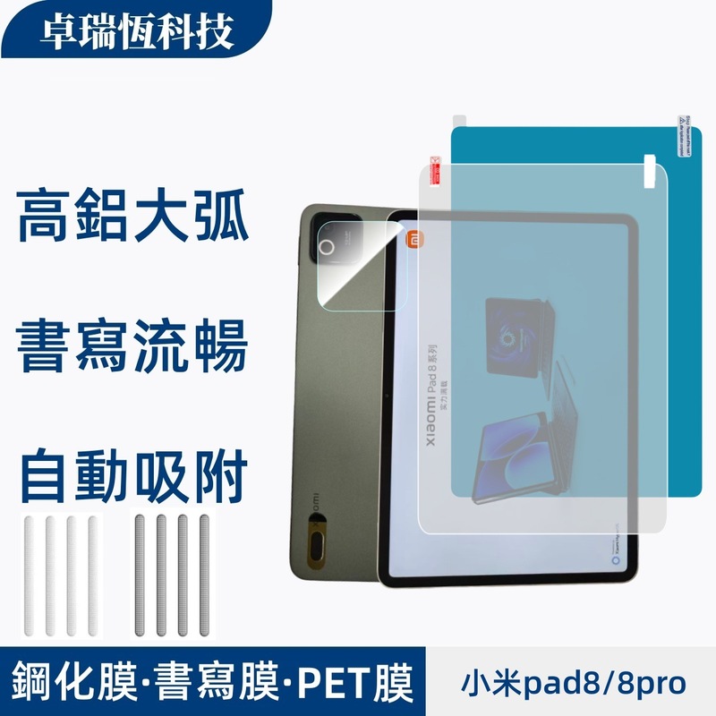 适用小米pad8pro平板防尘网透明镜头膜书写膜PET膜大弧高清钢化膜|undefined