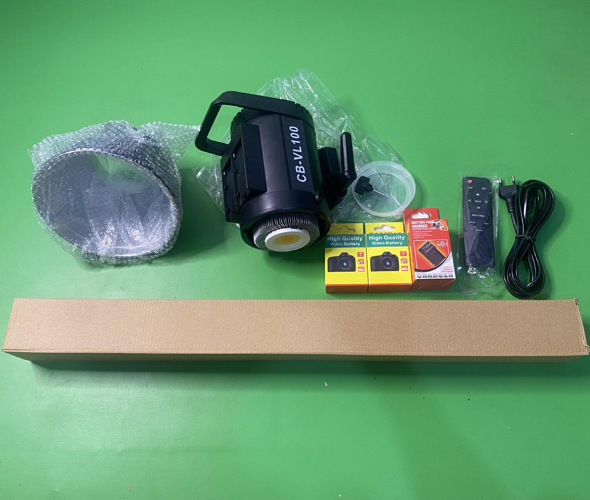 100w 사진 조명 + 배터리 2개 + 갓 + 2.1m kg 브래킷