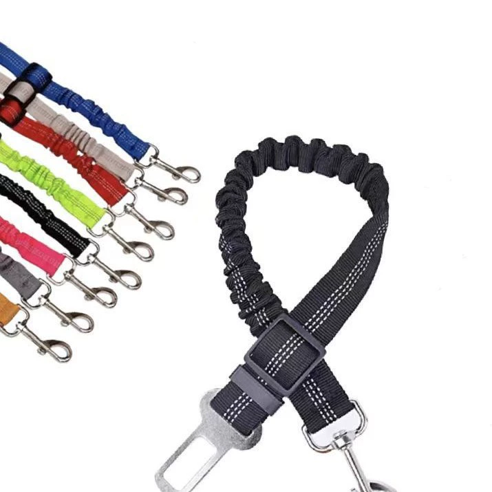 Фабрика прямых продаж домашних животных автомобильный ремень безопасности для собак телескопическая и сгибая, сгибая и сгибая, эластичные светоотражающие тяговые предохранительные канаты