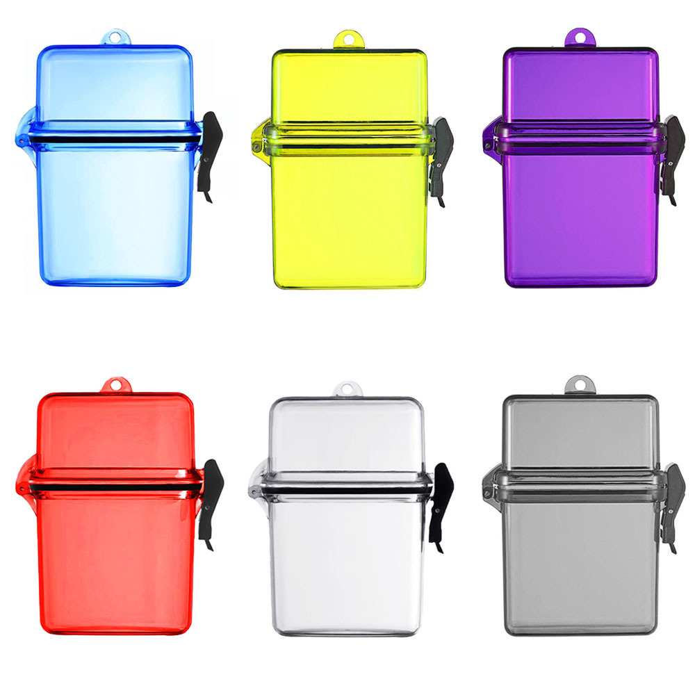 户外透明密封沙滩防水盒 挂脖密封塑料烟盒 挂绳医药急救盒