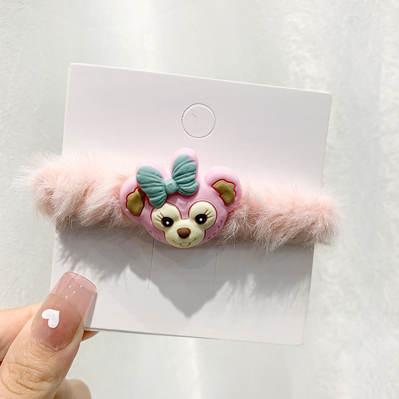 Xingdelu banda de pelo de felpa estilo coreano cuerda de pelo simple lazo banda de goma de pelo ins otoño e invierno nueva cuerda de pelo de piel de dibujos animados