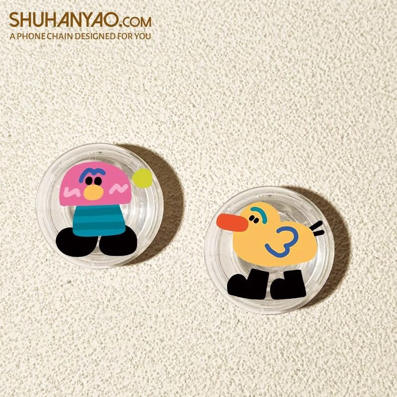 Ins adorable edición redonda creativa airbag soporte de teléfono móvil pegado rotación 360 retráctil perezoso persiguiendo el drama de escritorio