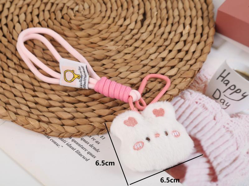 Caricatura niña corazón felino oso colgante muñeca llavero colgante bolso colgante accesorios de cadena de teléfono móvil