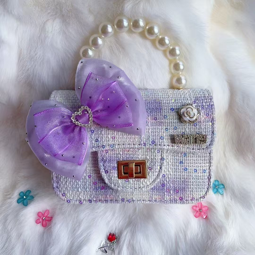 Melody bow bolso de princesa bolso de perla bolso de Año Nuevo bolso de cambio accesorios cadena de hombro