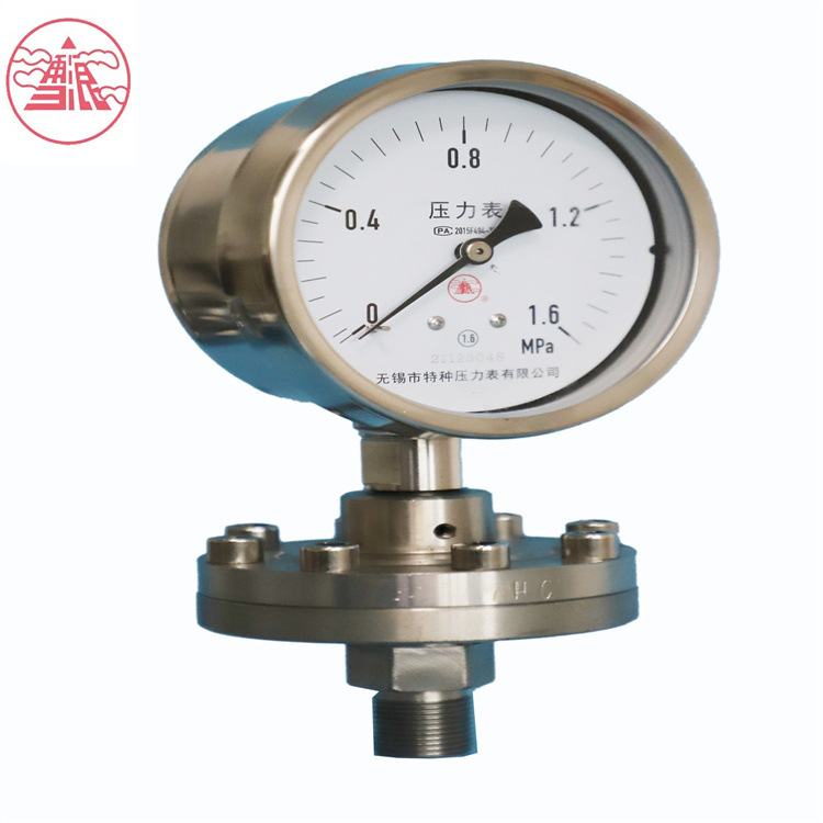 隔膜压力表Y-150ML/MF无锡特种压力表雪浪仪器仪表耐震表