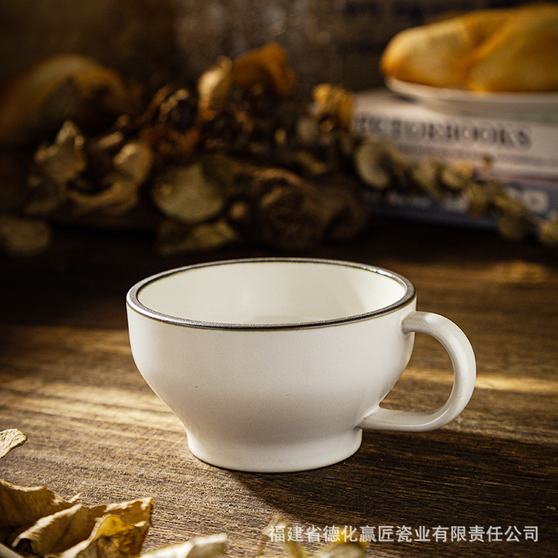 Transfronterizo LICANG cerámica nueva taza de café de lujo ligera set de taza de té de la tarde taza de café latte de alto valor