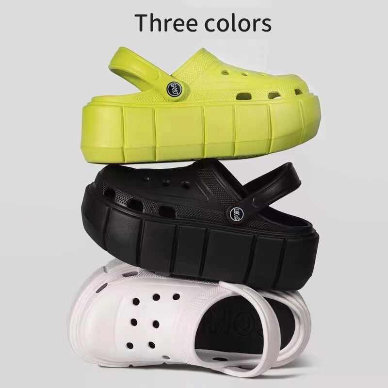 2024 Summer New Thick-Soled Sandals Beach Punk Motorcycle Clogs Women's Garden High-Heeled Two-Way Wear Slippers 2024 Summer New Thick-Soled Sandals Beach Punk Motorcycle Clogs Women's Garden High-Heeled Two-Way Wear Slippers