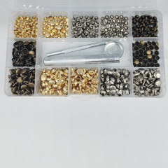 180 sets/240 sets double-sided rivet fastener installation tool set pure copper rivets leather accessories 6MM and 8MM