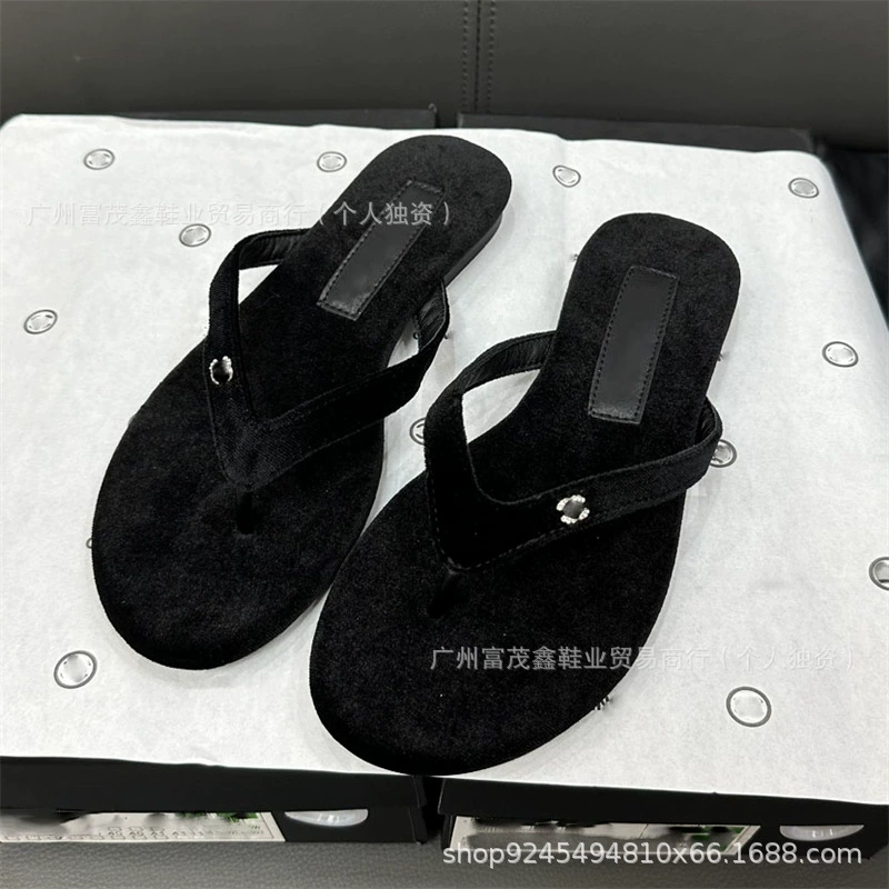 Сланцы, летние тапочки для отдыха, универсальный слайд, стиль Chanel, городской стиль
