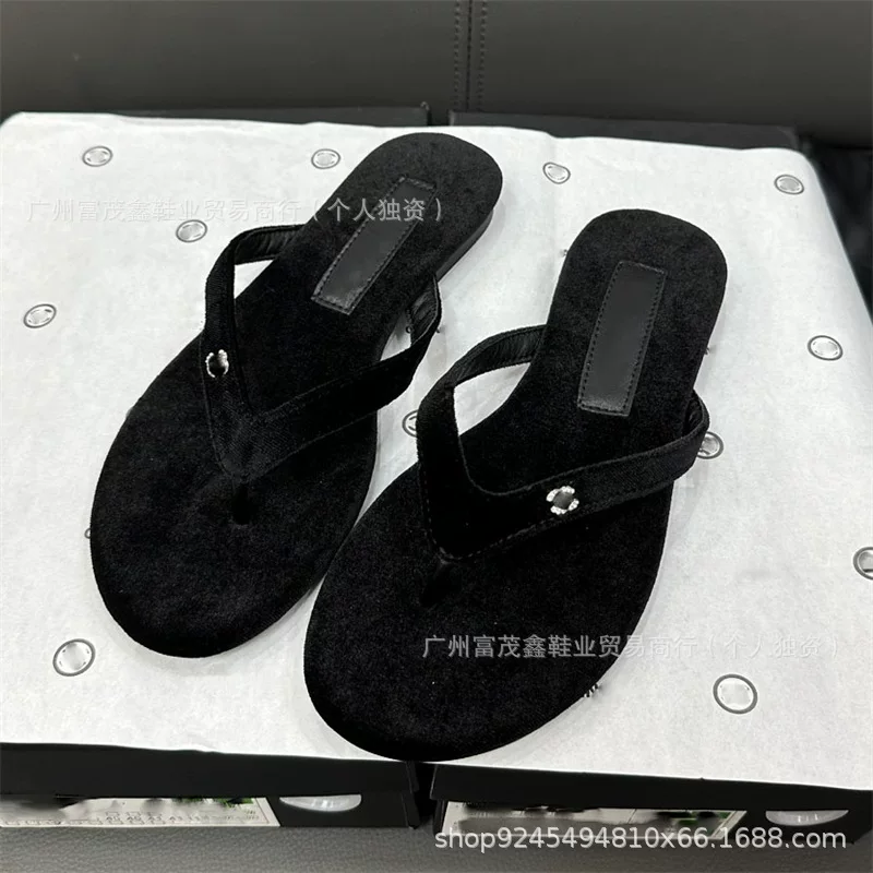 Сланцы, летние тапочки для отдыха, универсальный слайд, стиль Chanel, городской стиль