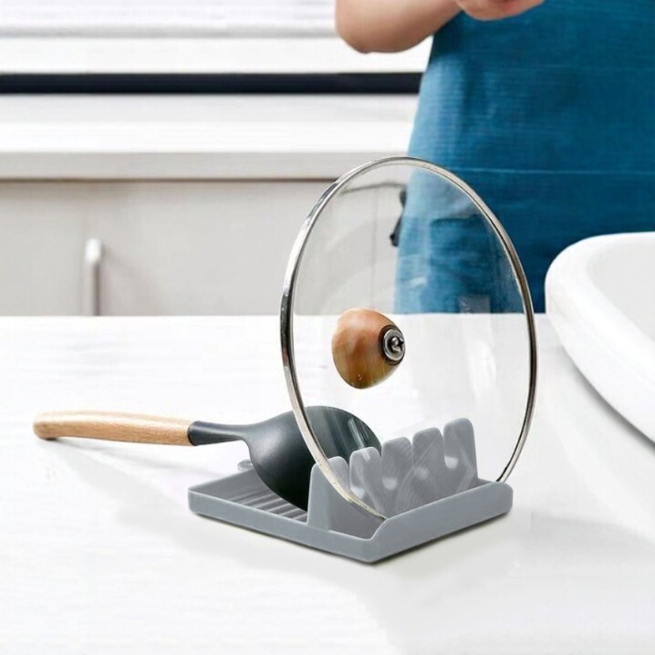 クロスボーダー厨房収納棚プラスチック鍋シャベル棚トレーキッチン用品鍋蓋棚家庭用スプーンマット|undefined