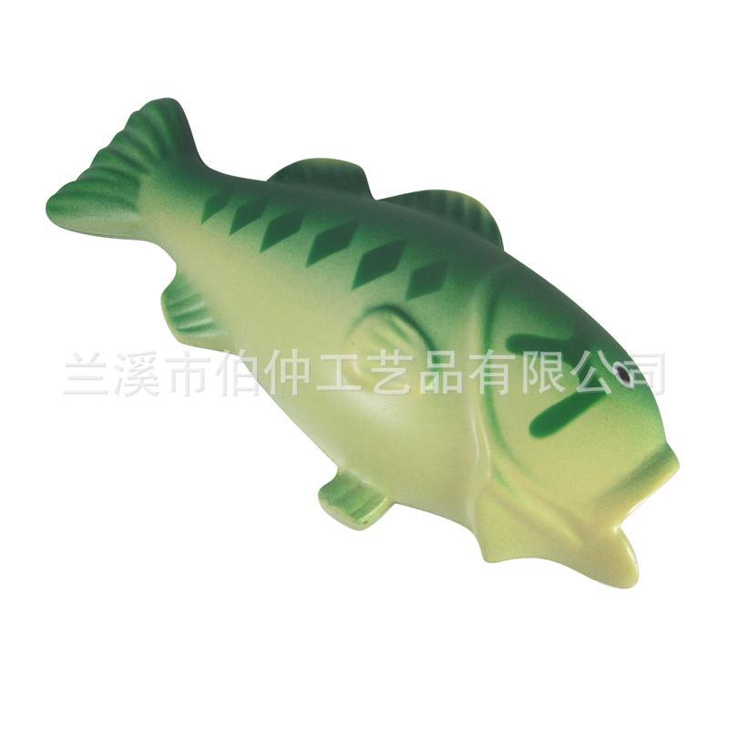 跨境商品新款PU压力球 巴斯鱼 动物玩具 可降解赠品礼物厂家