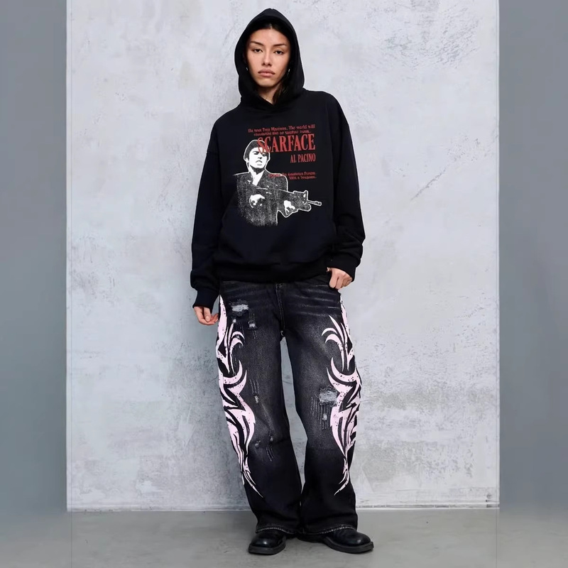 Egg Hooded Sweatshirt Autumn and Winter Skims High-End Pattern Print Unisex Dark High Street Hoodie Ов