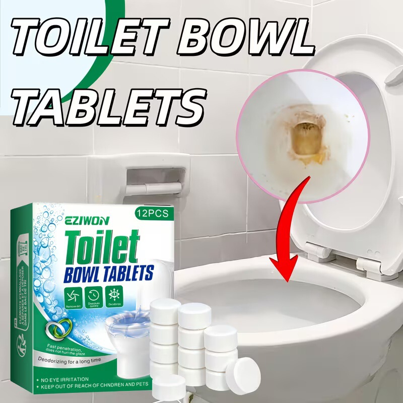 Popular Toilet Cleaning Effervescent Tablets, Powerful Household Stain Remover, Descaler, Deodorizer, Deep Cleaner, Cross-Border