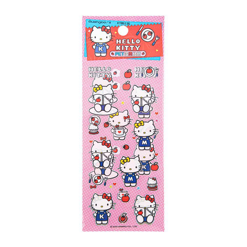 广博 Hello kitty, genuine stationery, cold curling, sticker, phone case